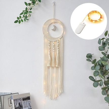 Moonlit Dreams Macrame Wall Hanging - Handcrafted Eco-Conscious Bohemian Decor