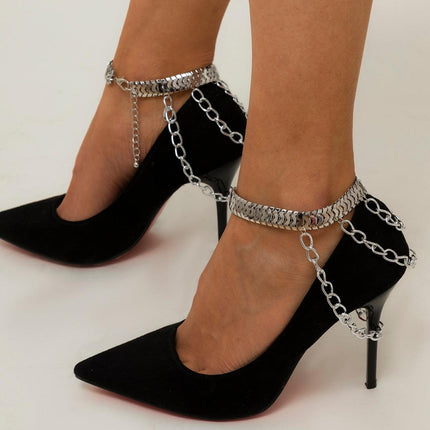 Stylish Layered High Heel Charm Anklet for Fashion Enthusiasts