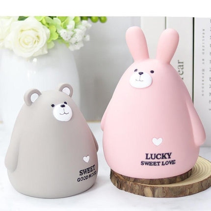 Charming Rabbit Savings Bank - Cute Bunny Coin Collector