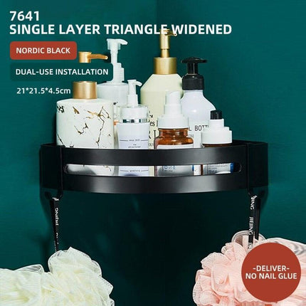 Stylish Wall-Mounted Bathroom Organizer in Premium Space Aluminum: A Luxurious Storage Solution