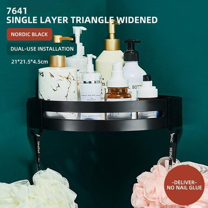 Stylish Wall-Mounted Bathroom Organizer in Premium Space Aluminum: A Luxurious Storage Solution