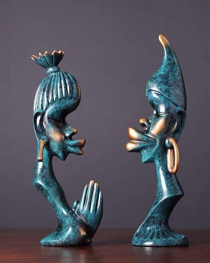 Chic Black Resin Love Sculptures for Elegant Home Decor