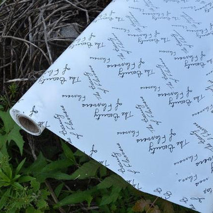 Elegant Waterproof Tissue Paper Roll with Chic English Letter Design - 10m