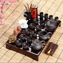 Fathers Day Gift Idea Kung Fu Tea Set Drinkware Chinese Tea Ceremony with Tea Table Over Eight-piece Set High-end Gift-Kitchen & Dining›Tabletop›Serveware›Coffee Makers & Teapots-Très Elite-4-Très Elite
