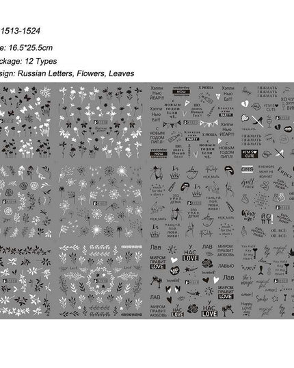 Winter Wonderland Russian Nail Art Decals