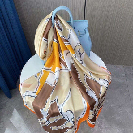 Elegant Summer Botanica Silk Scarf: Effortless Chic for Your Wardrobe