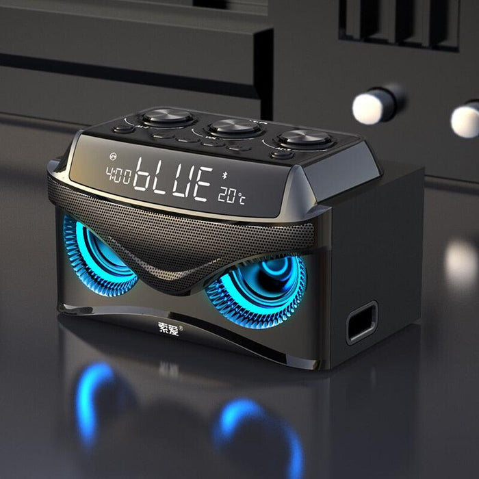 S68 Wireless Speaker Portable Bass LED Alarm Clock FM Radio TF Card Picnic Dance Bluetooth Outdoor Subwoofer