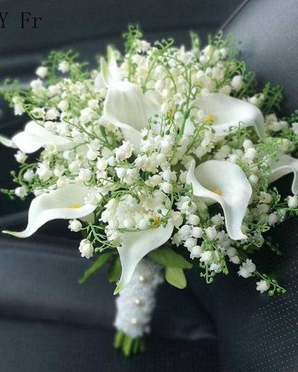 Timeless Elegance: Calla Lily and Lily of the Valley Bridal Bouquet