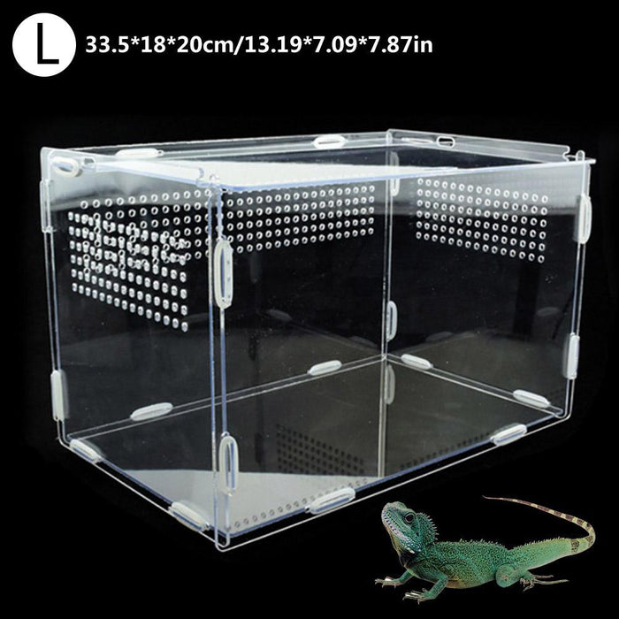 Acrylic Reptile Insect Habitat With Clear Observation Panel