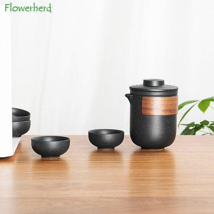 Elegant Ceramic Porcelain Kung Fu Tea Set - A Sophisticated Experience for Tea Aficionados