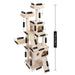Luxury Cat Haven: Premium Multi-Level Kitty Tower with Plush Beds and Sturdy Scratching Posts
