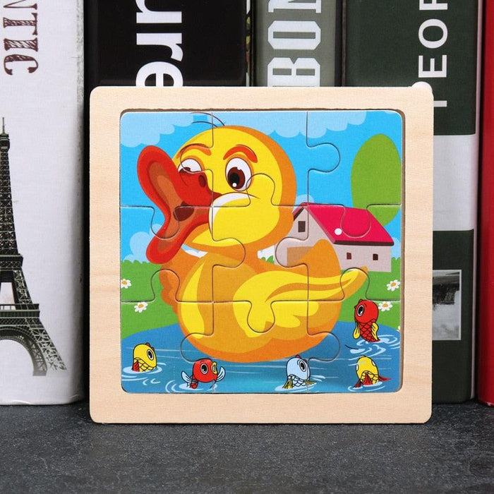 3D Animal Traffic Tangram Wooden Puzzle Toys for Kids and Toddlers