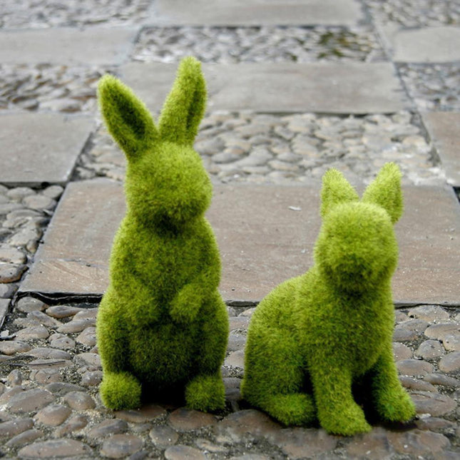 Whimsical Easter Bunny Resin Garden Decor - Delightful Outdoor Sculpture to Brighten Your Space