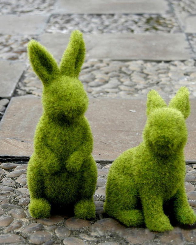Whimsical Easter Bunny Resin Garden Decor - Delightful Outdoor Sculpture to Brighten Your Space