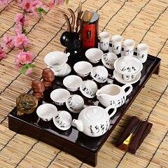 Fathers Day Gift Idea Kung Fu Tea Set Drinkware Chinese Tea Ceremony with Tea Table Over Eight-piece Set High-end Gift-Kitchen & Dining›Tabletop›Serveware›Coffee Makers & Teapots-Très Elite-11-Très Elite