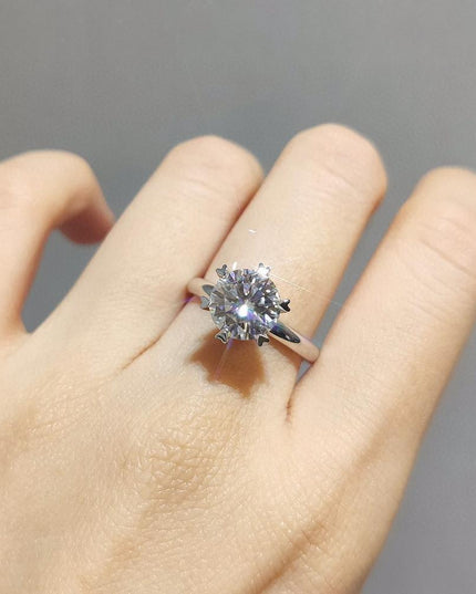 Crown Jewel CZ Diamond Sterling Silver Promise Ring