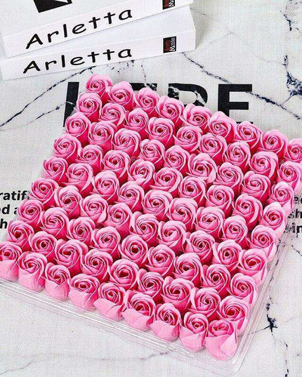 81-Piece Soap Rose Tray Gift Set - Perfect Romantic Gesture for Special Occasions