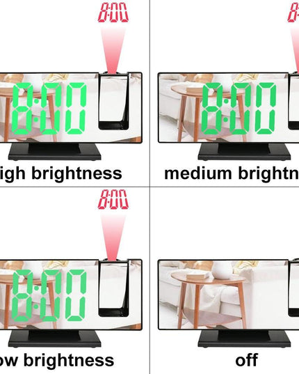 Stylish LED Projection Alarm Clock with Integrated Temperature Indicator - A Contemporary Organization Essential