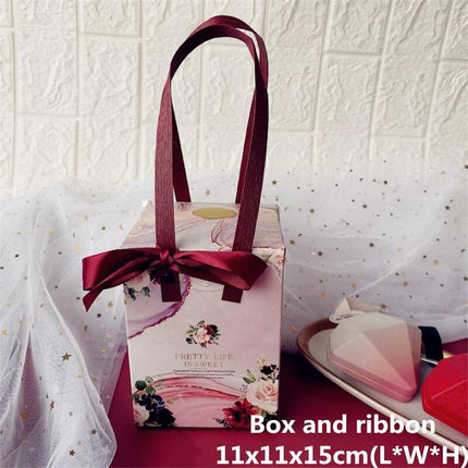 Chic Customizable Cake Box Set of 5 for Special Celebrations