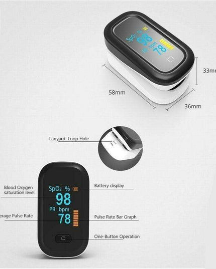 Compact Dual-Color OLED Finger Pulse Oximeter for Accurate Health Tracking