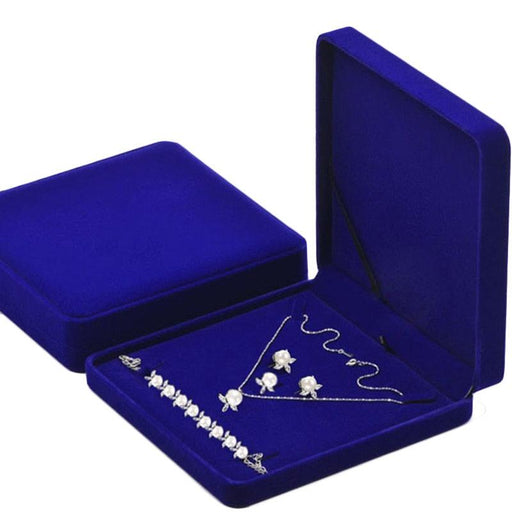 Sophisticated Velvet Jewelry Set Box for Weddings and Gifts
