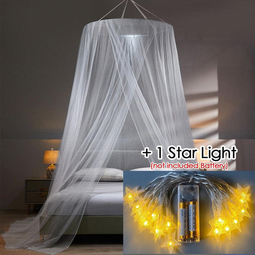 YanYangTian Bed Canopy on the Bed Mosquito Net Summer Camping Repellent Tent Insect Curtain Foldable Net living room Bedroom-0-Très Elite-Gray(1 star light)-1.2m (4 feet) bed-China-Très Elite