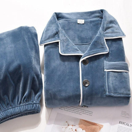 Cozy Men's Coral Fleece Winter Pajama Set