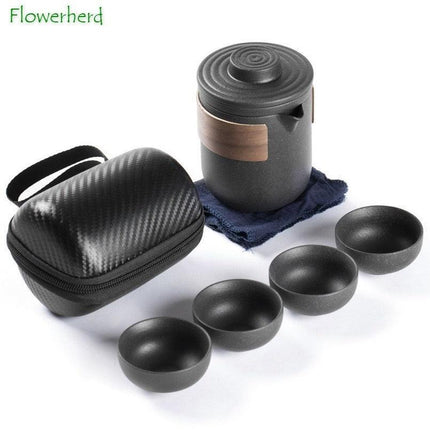 Elegant Ceramic Porcelain Kung Fu Tea Set - A Sophisticated Experience for Tea Aficionados