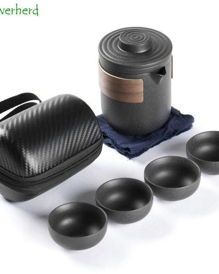 Elegant Ceramic Porcelain Kung Fu Tea Set - A Sophisticated Experience for Tea Aficionados