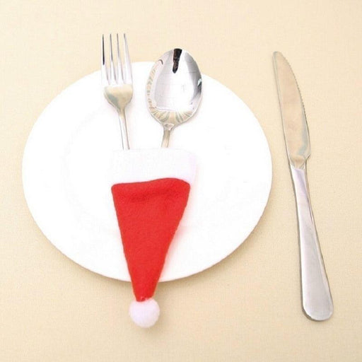 Cheerful Christmas Cutlery Holder Set: Elevate Your Table Setting with Festive Charm