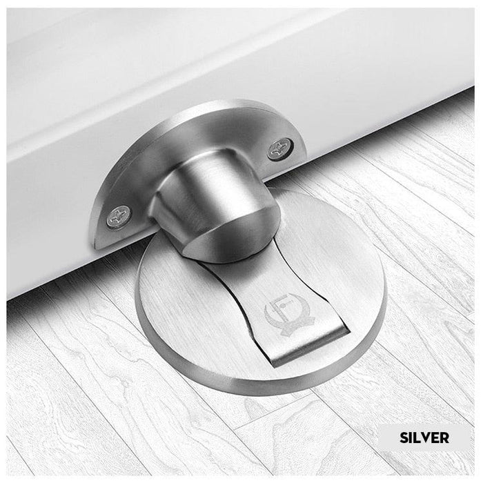 Premium 304 Stainless Steel Magnetic Door Stop with Hidden Holders