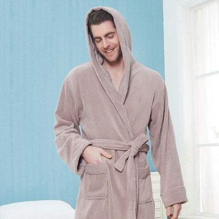 Cozy Unisex Hooded Kimono Robe for Winter Luxury