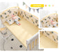 Breathable 100% Cotton Baby Crib Bumper Pad Set - 6-Piece Safe Guards and Rail Padding
