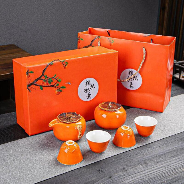 Celadon Serenity: Traditional Asian Fish-Inspired Tea Set for Tranquil Rituals