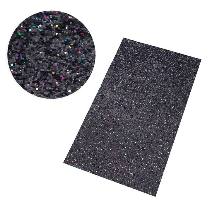 Sparkling Chunky Glitter Leather Sheets - Shimmering Crafting Material for DIY Projects