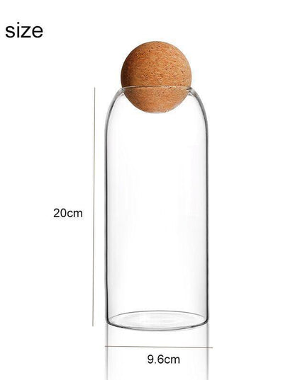 Modern Chic Glass Jar Set with Trendy Cork Tops for Effortless Kitchen Organization