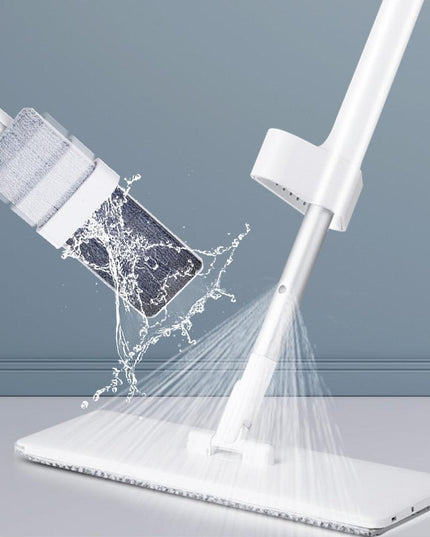 Revolutionary Stainless Steel 2in1 Mop System with Built-in Spray and Hands-Free Scraper