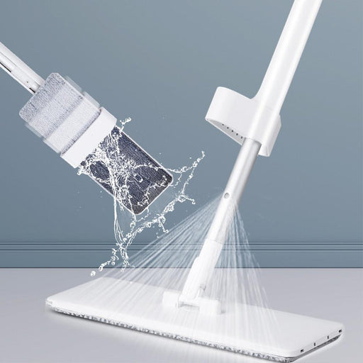 2in1 Stainless Steel Mop with Hand-Free Scraper and Sprayer