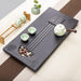 Lotus Carved Stone Tea Tray Set - Elegant Kungfu Tea Essential with Efficient Water Drainage