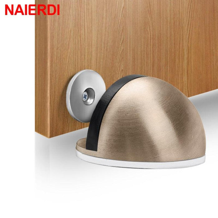 QuietGuard Magnetic Door Stopper Set - Durable Stainless Steel Design, Noise-Free Installation for Peaceful Home Environment