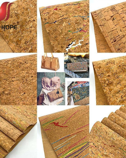 Transform Your Designs with Elegant Wood Grain Cork Leather