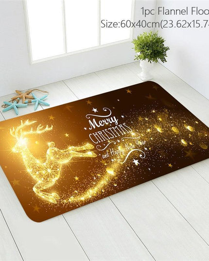 Cheerful Holiday Entrance Mat for a Joyful Welcome