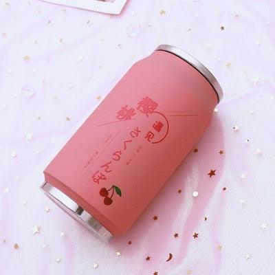 Colorful Stainless Steel Straw Tumbler - Trendy Beverage Canister