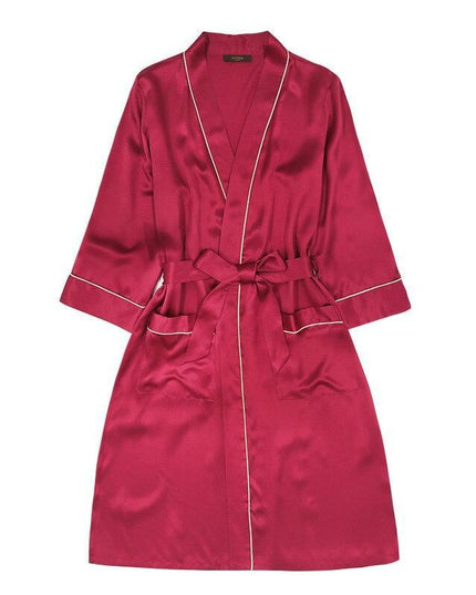 Silken Serenity Kimono Nightgown: Luxe Sleepwear for the Modern Groom