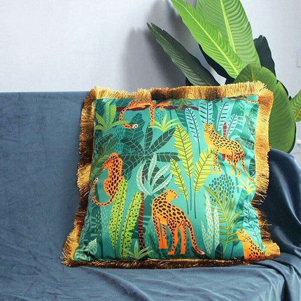 Safari Luxe Jungle-Inspired Throw Pillow Covers: Nature's Wild Aesthetics