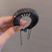 Glamorous Rhinestone Tassel Hair Claw and Botanical Headband Clip