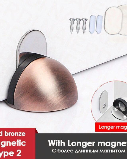 SilentShield Magnetic Door Stopper Set - Premium Stainless Steel for a Peaceful Home