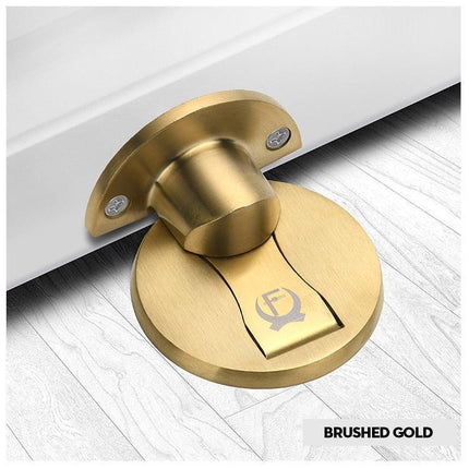 Magnetic Door Stopper Set with Concealed Installation in 304 Stainless Steel