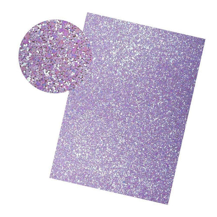 Iridescent Rainbow Glitter Faux Leather Sheets for Elegant DIY Masterpieces
