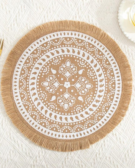 Sophisticated Round Linen Placemat for an Elevated Dining Experience
